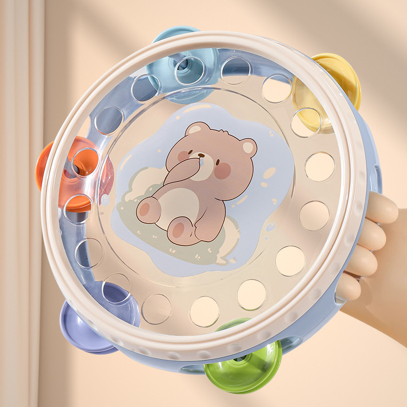 儿童玩具手拍鼓打击乐器宝宝铃鼓益智早教婴幼儿奥尔夫手摇铃