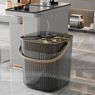 高端茶水桶废水桶2025新款高颜值干湿分离二合一储水排水管茶