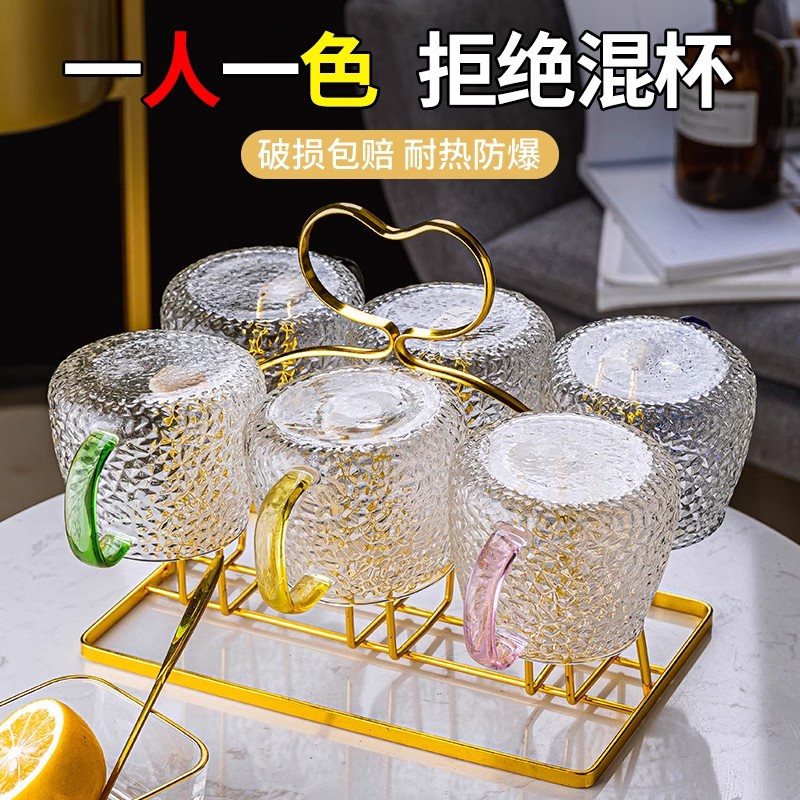 万人抢杯子家庭套装水杯家用泡茶杯喝水杯子客厅待客玻璃杯欧式杯