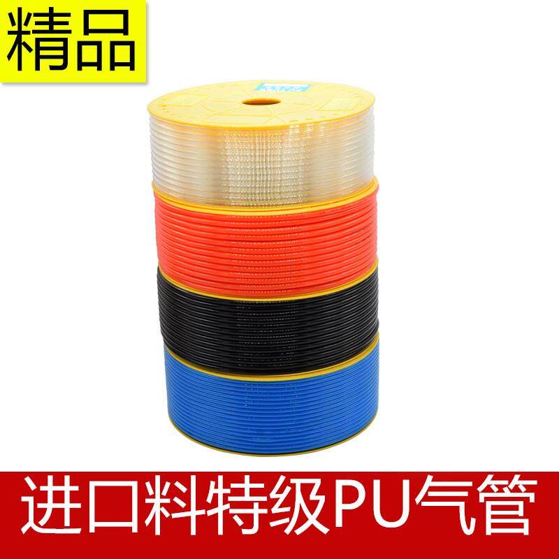 进口万华料PU气管空压机气动软管木工气线气泵高压透明4mm681012