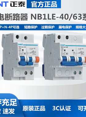 NB1LE-40/63A家用小型漏电保护器1P+N 2P3P4P3P+N/32A40A63A