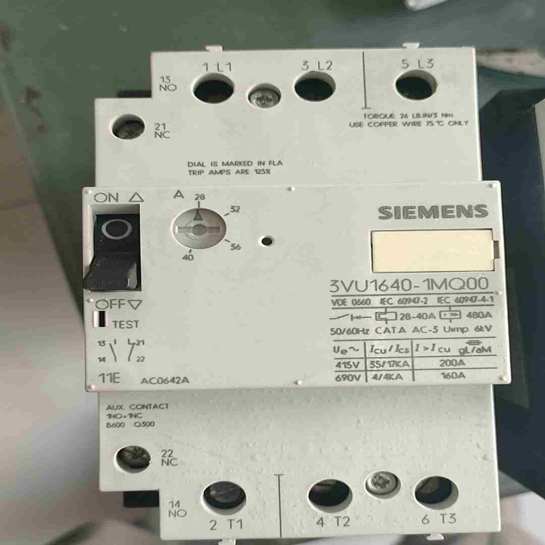 议~马达断路器3VU1640-1MQ00 1MR00未使用