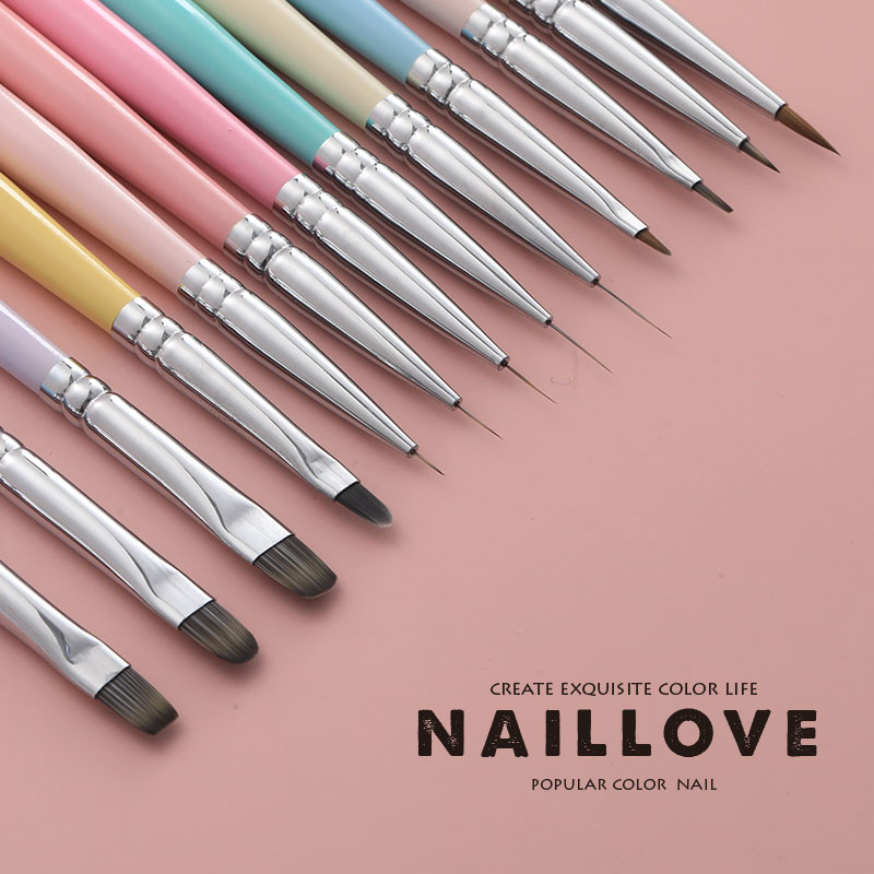 NAILLOVE美甲笔彩绘笔方圆笔拉线笔建构笔丝滑拉线笔水彩笔晕染笔