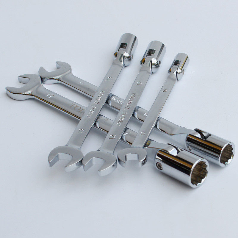 活动头套筒两用扳手824mm多尺寸令卜梅花扳手汽修工具 8-24mm