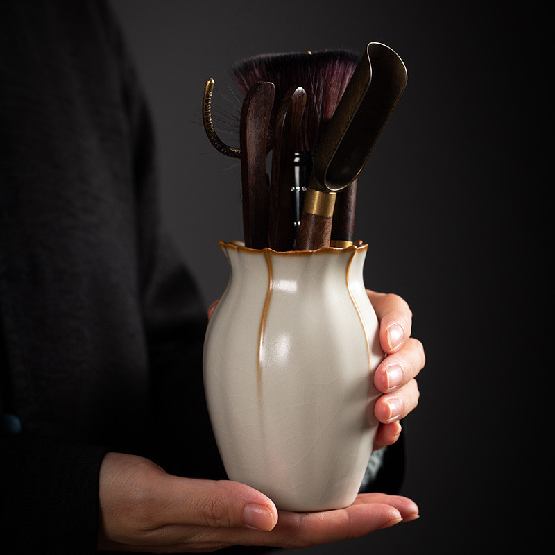 汝窑茶道六君子功夫茶具用配件套装大全泡茶工具茶刀茶夹茶