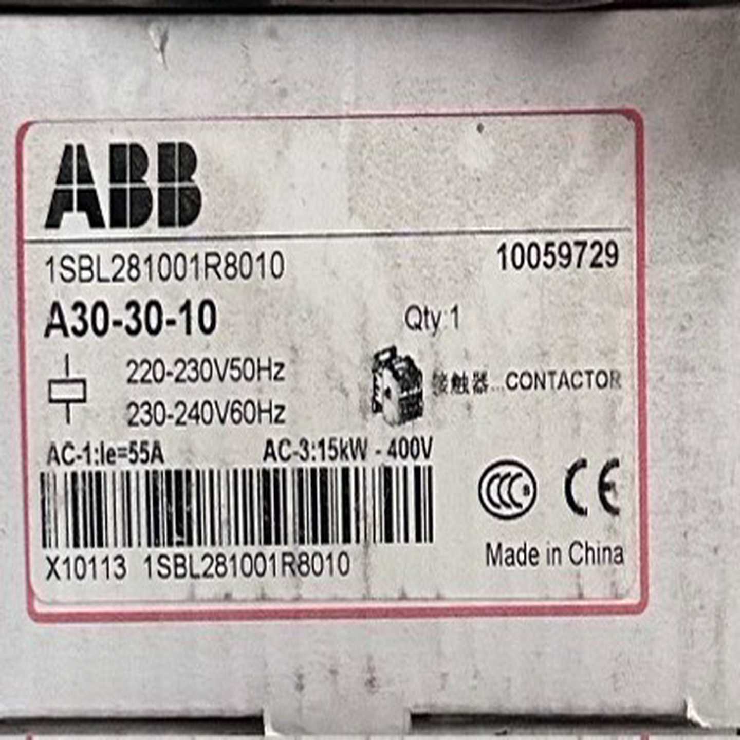原装正品ABB接触器1SBL281001R8010  A30