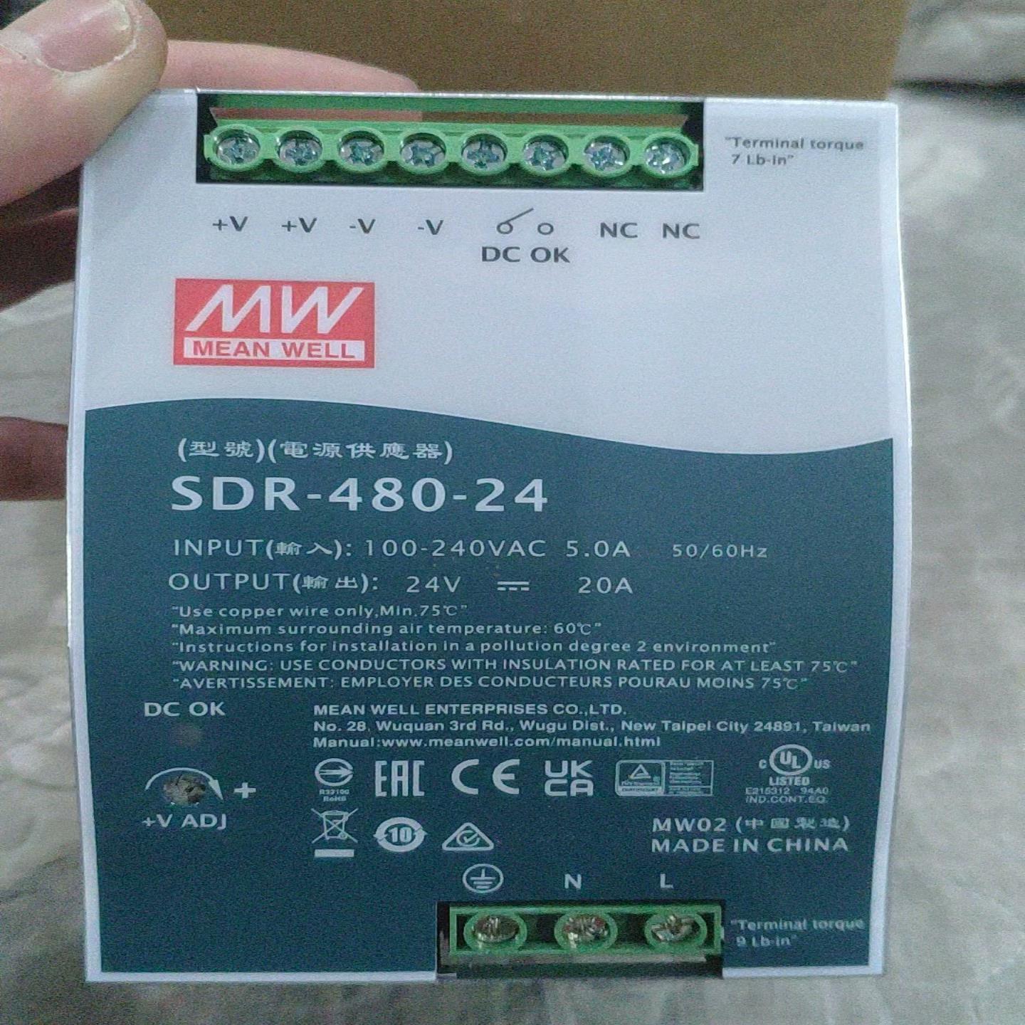明纬开关电源SDR-480-24一个（佳毅工控）