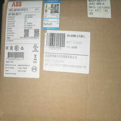 询价ABB接触器AF185-30-11，未拆封，