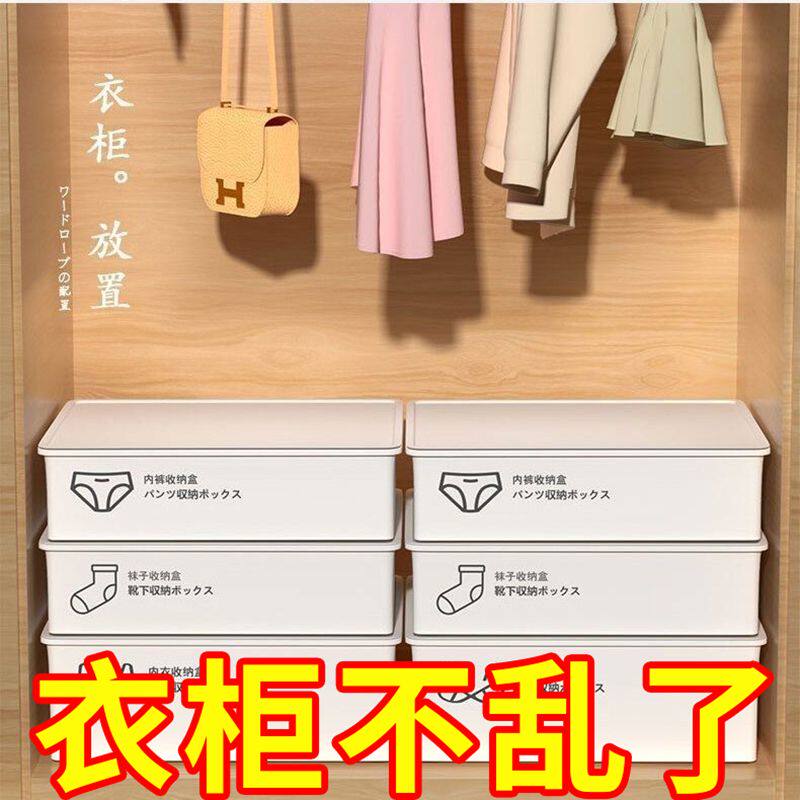 内衣收纳盒袜子内裤收纳抽屉式分格大容量家用宿舍神器分格收