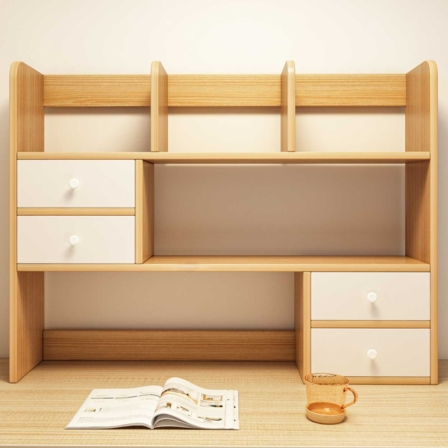 书架桌面置物架客厅简易书桌收纳多层架子办公室卧室桌上小型