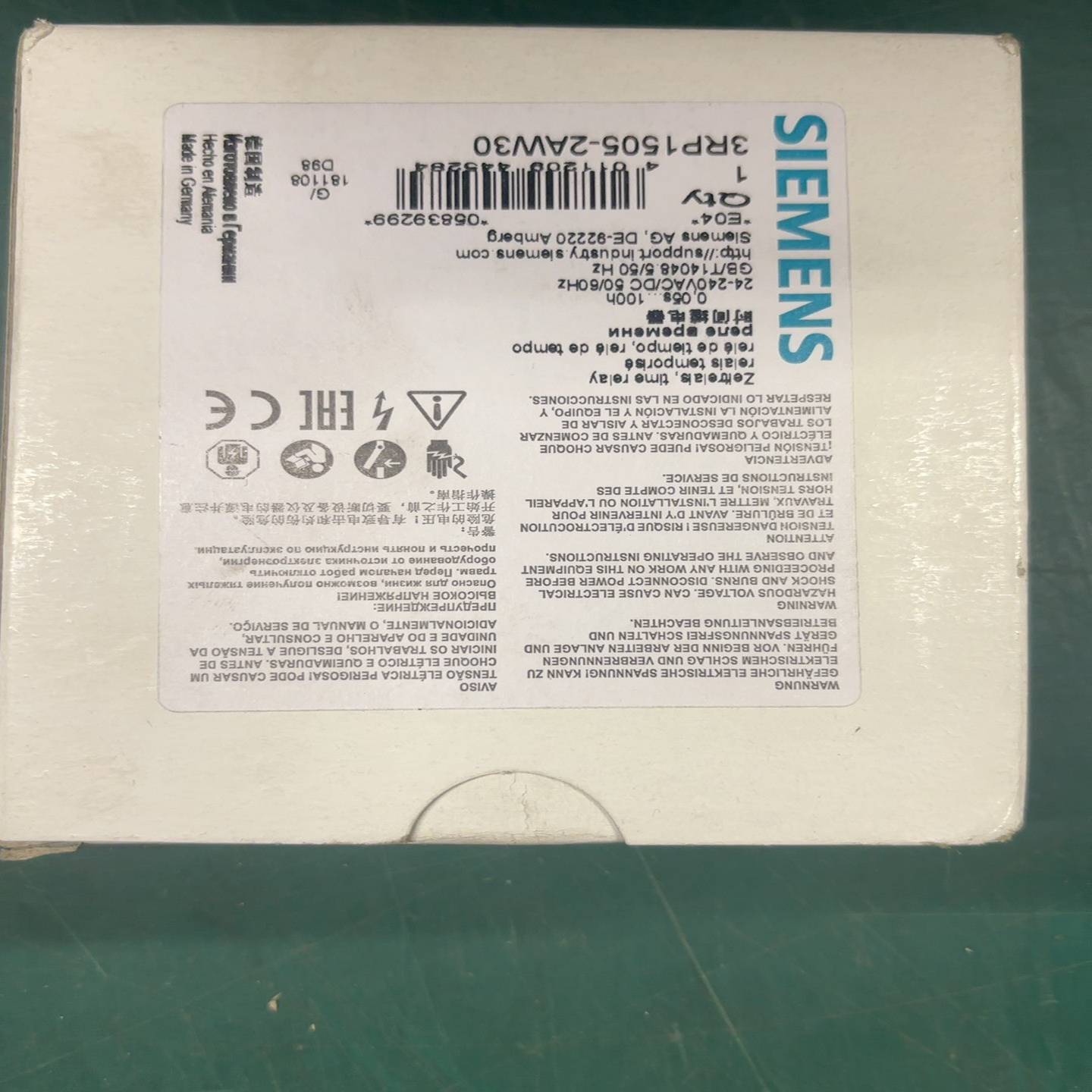西门子时间继电器3RP1505-2AW30 ，包拍前询价