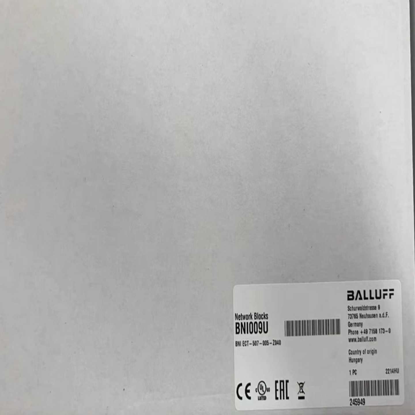 巴鲁夫BNI009U。BNI ECT-507-005-Z04【落红设备】