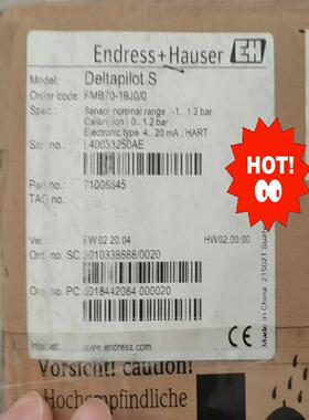 恩德斯豪斯EH压力开关FMB70-19J0/0询价