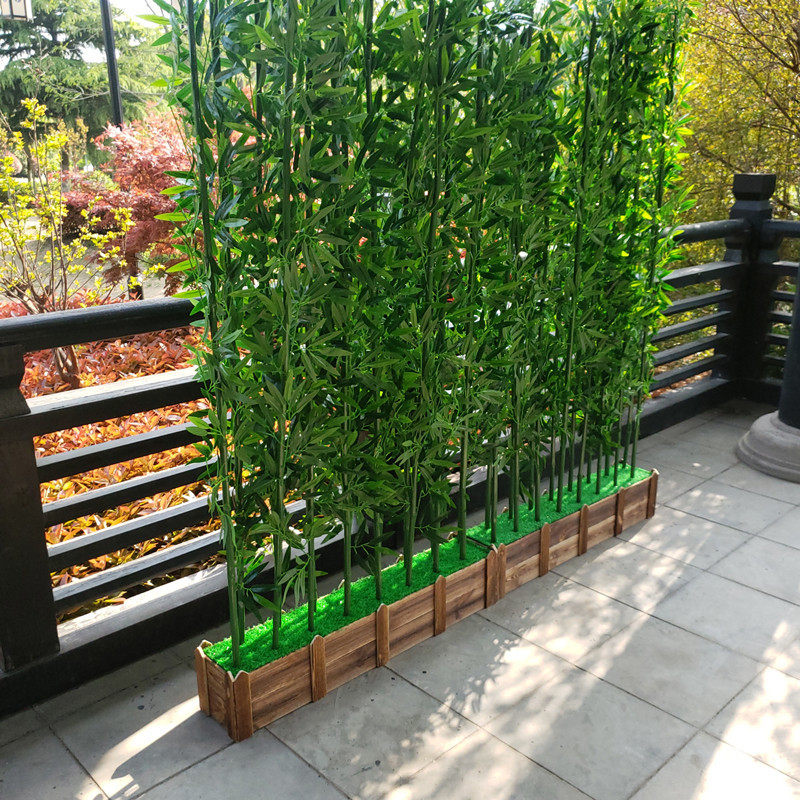 仿真竹子装饰假竹子仿生绿植物造景隔断室内庭院户外塑料背景