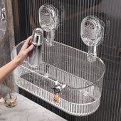 浴室吸盘置物架卫生间免打孔壁挂墙上收纳架子厕所洗漱台各种