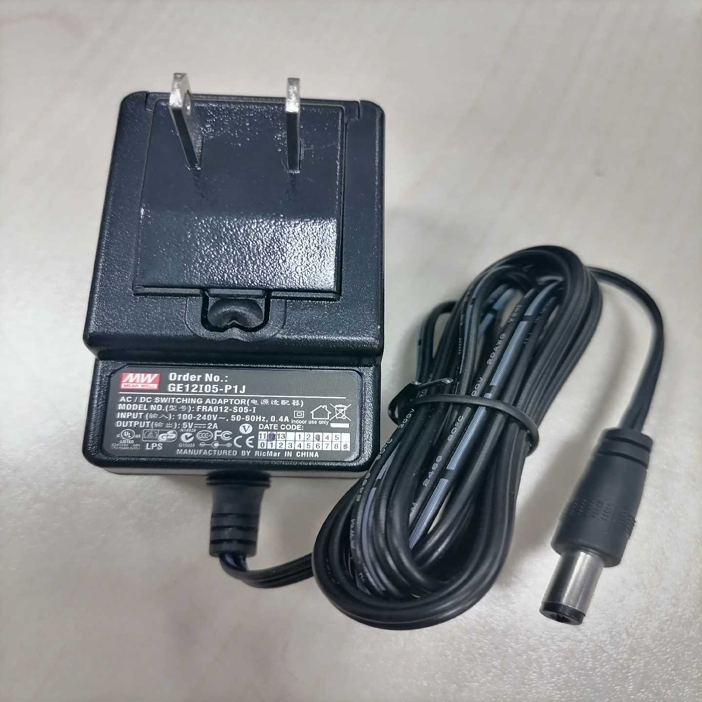 询价GE12I05-P1J 12W 5V2A可换插头节能型明纬墙议价