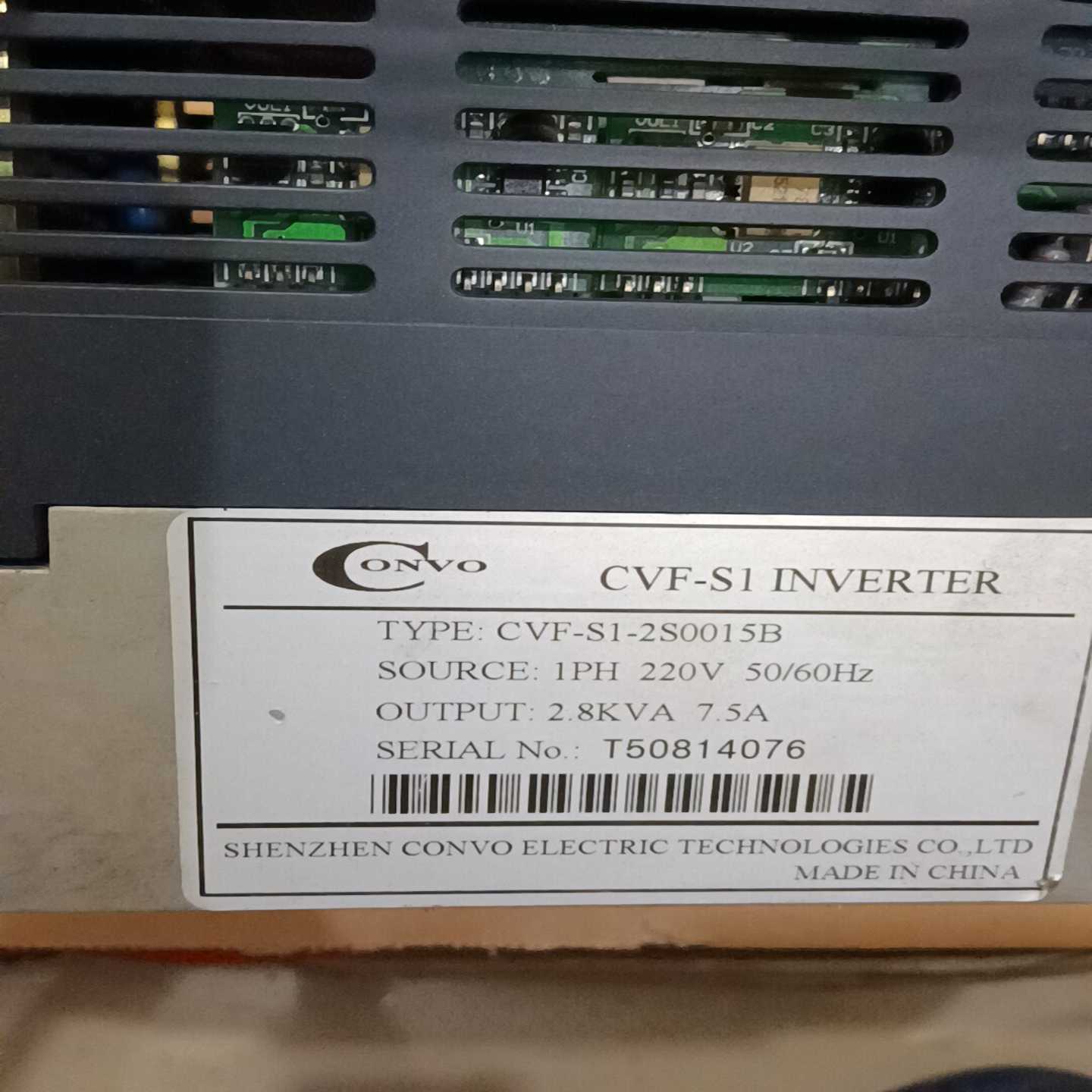 CVF-S1-2S0015B 二手康沃220V1.5KW变频--议价商品