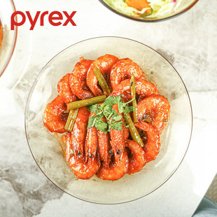康宁Pyrex餐具玻璃餐盘家用高档耐高温可微波盘子菜盘菜碟子