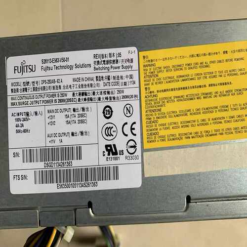 富士通TX100S3 电源 S26113-E563-V~询价