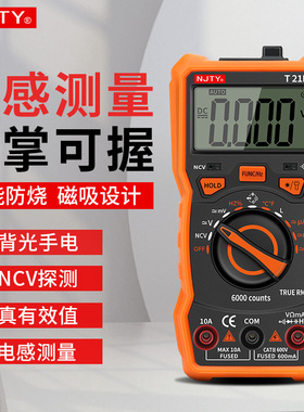 NJTY南京天宇迷你电感表万用表数字高精度万能表全智能防烧T21L