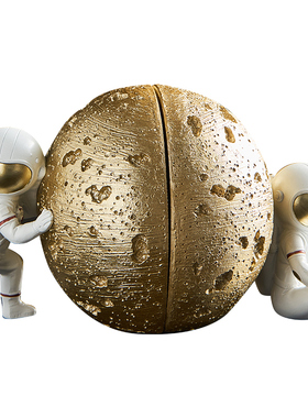 轻奢太空人宇航员书架柜摆件儿童房桌面装饰学生创意书立书档礼物