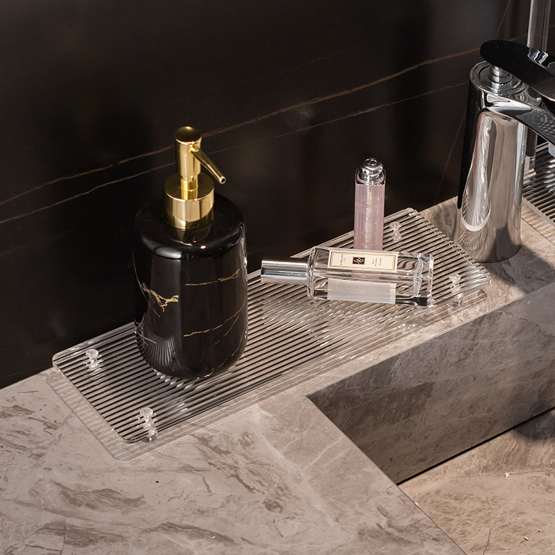 浴室洗手台面透明亚克力置物架简约牙具护肤化妆品漱口杯收纳架子,家庭/个人清洁工具,浴室角架/置物架,淘宝优惠券,粉丝福利购,淘宝优惠卷