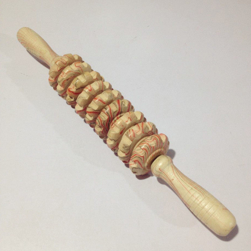 背部滚轮按摩器木质擀背小腿腹部经络手动按摩器