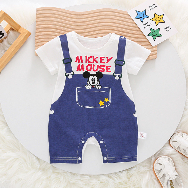 婴儿夏季连身衣薄款短袖假两件一岁男宝宝夏装小孩衣服可爱超萌,童装/婴儿装/亲子装,连身衣/爬服/哈衣,淘宝优惠券,粉丝福利购,淘宝优惠卷