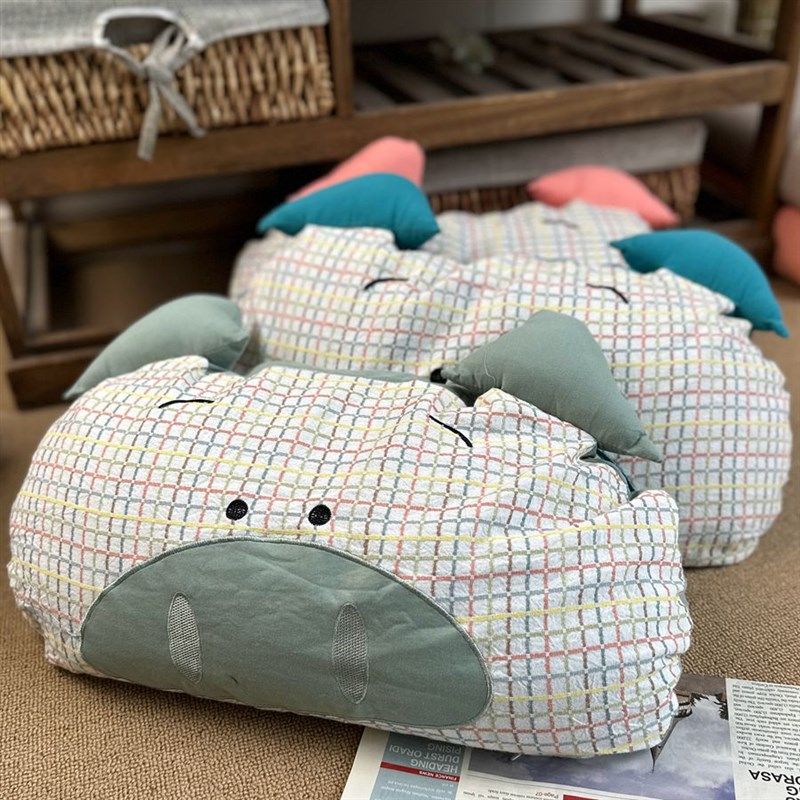 卡通儿童纯棉水洗棉格子荞麦枕头可水洗幼儿园全荞麦壳枕芯,床上用品,枕头/枕芯,淘宝优惠券,粉丝福利购,淘宝优惠卷