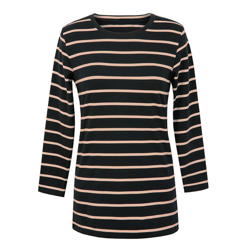 加绒加厚中长款纯棉长袖T恤女秋冬季大码宽松打底衫中年妈妈上衣