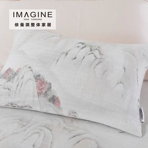 依曼琪 新中式净心样板房贡缎床品多件套【定制床品】