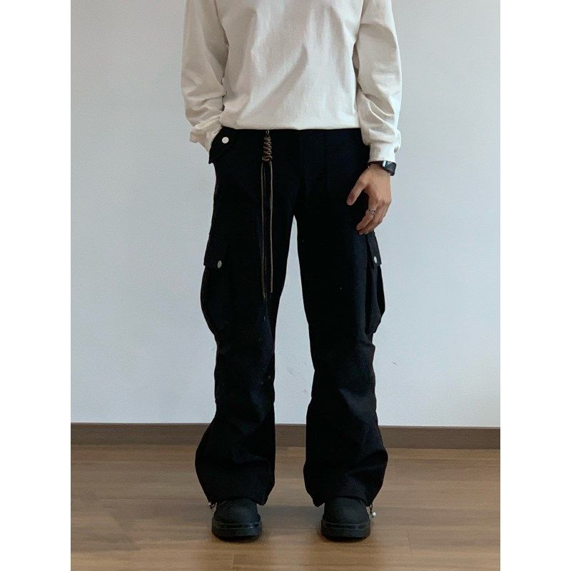 X1617 春秋新款美式嘻哈小众个性大口袋工装裤宽松阔腿裤直筒裤男,男装,休闲裤,淘宝优惠券,粉丝福利购,淘宝优惠卷