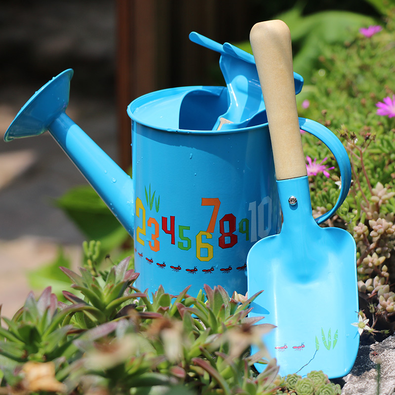 园艺小型家用宝宝儿童多彩铁皮洒水壶浇花浇水壶水桶花艺插花装饰