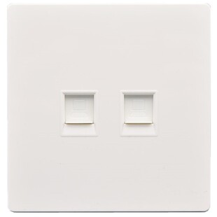 免打双口网络插座86型RJ45超五类网线电脑模块二位网线口信息面板