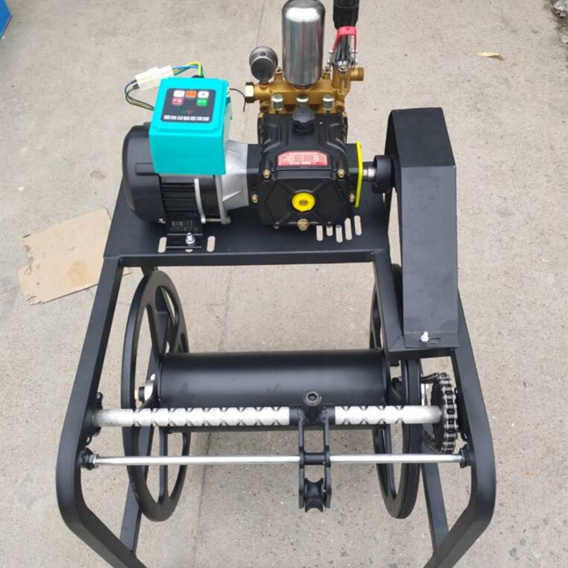 48V直流26型柱塞泵电动三轮车喷雾机 60伏遥控自动排管收管打药器