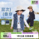 男童马甲小童冬季 儿童坎肩 萌趣小熊牛仔背心宝宝春秋复古衣服时尚