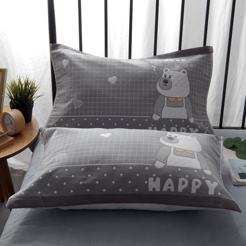 全棉儿童中号枕巾45*70cm单条装纯棉纱布加厚学生单人枕巾盖巾