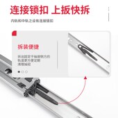 按压式 柜桶路轨 反弹抽屉轨道静音加厚三节按弹滑轨橱柜免拉手侧装