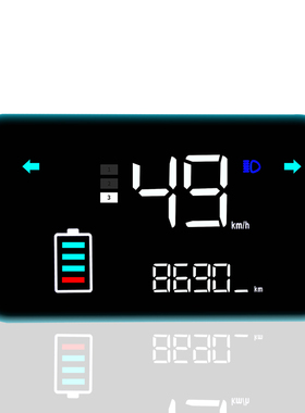 电动车仪表液晶显示屏通用48V60V72V里程速度表电量总成码表配件