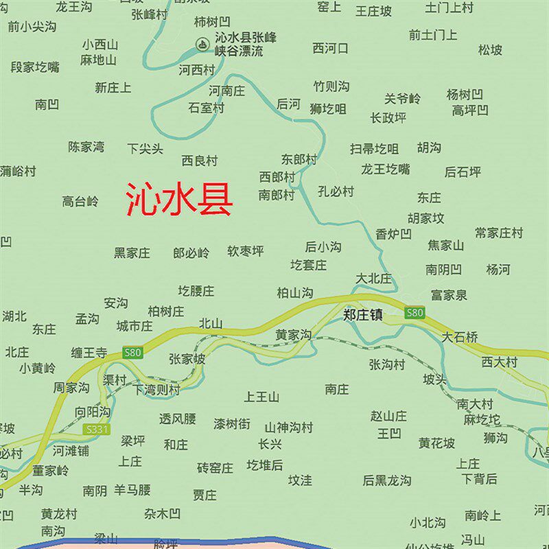 2021新款晋城市地图贴图办公室挂图高清防水墙壁贴超大装饰画定制