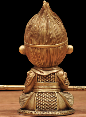 齐天大圣孙悟空摆件铜猴子金箍棒斗战胜佛创意可爱桌面车内装饰品