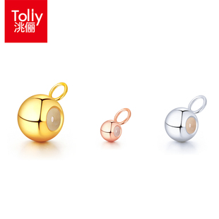 洮俪925纯银圆胶珠圈项链缩短珠定位胶珠手链内置防滑胶圈珠带圈