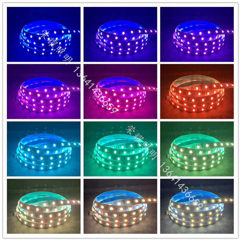 RGBW四合一led灯带12v24伏5050RGB+暖白RGB+白R光RGBww贴片软灯条