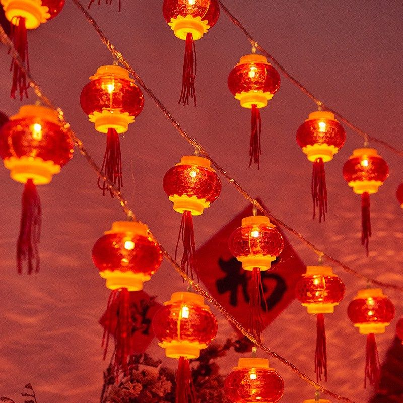 小灯笼灯串过年彩灯新年串灯节日装饰挂件春节喜庆阳台布置氛围灯