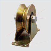 V型U型钢丝角铁加厚防锈彩钢轨道轮H型槽轮大门轨道轮拉门滑轮