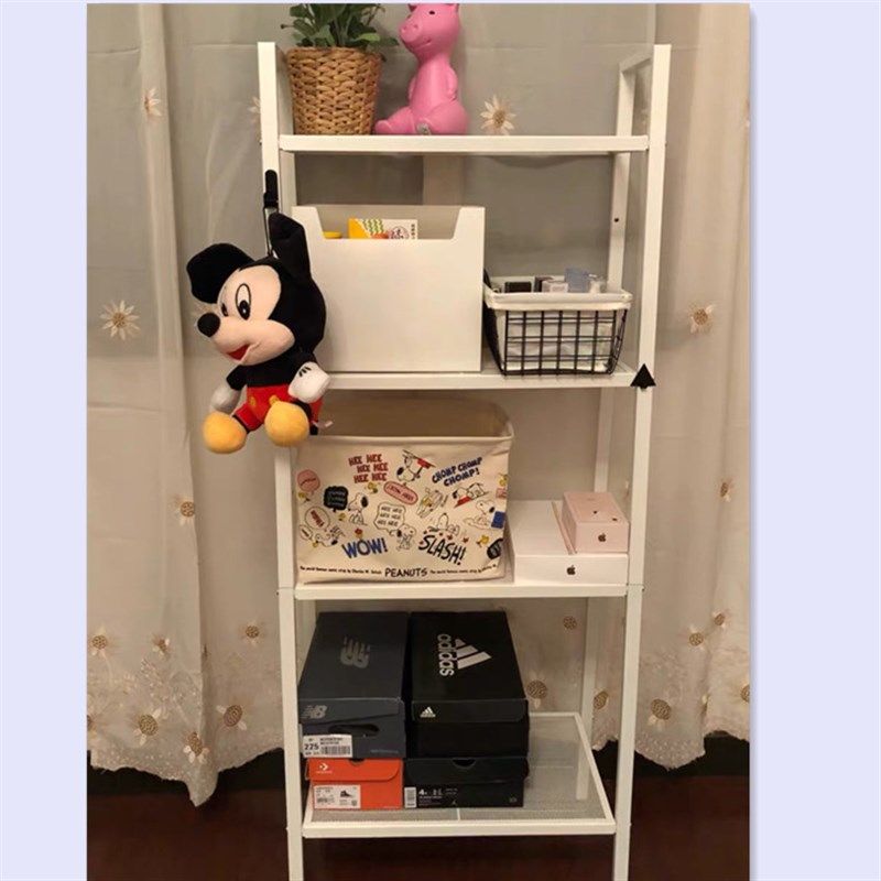 新品置物架书架落地卧室铁艺收纳架厨房储物架阳台多层客厅梯形架