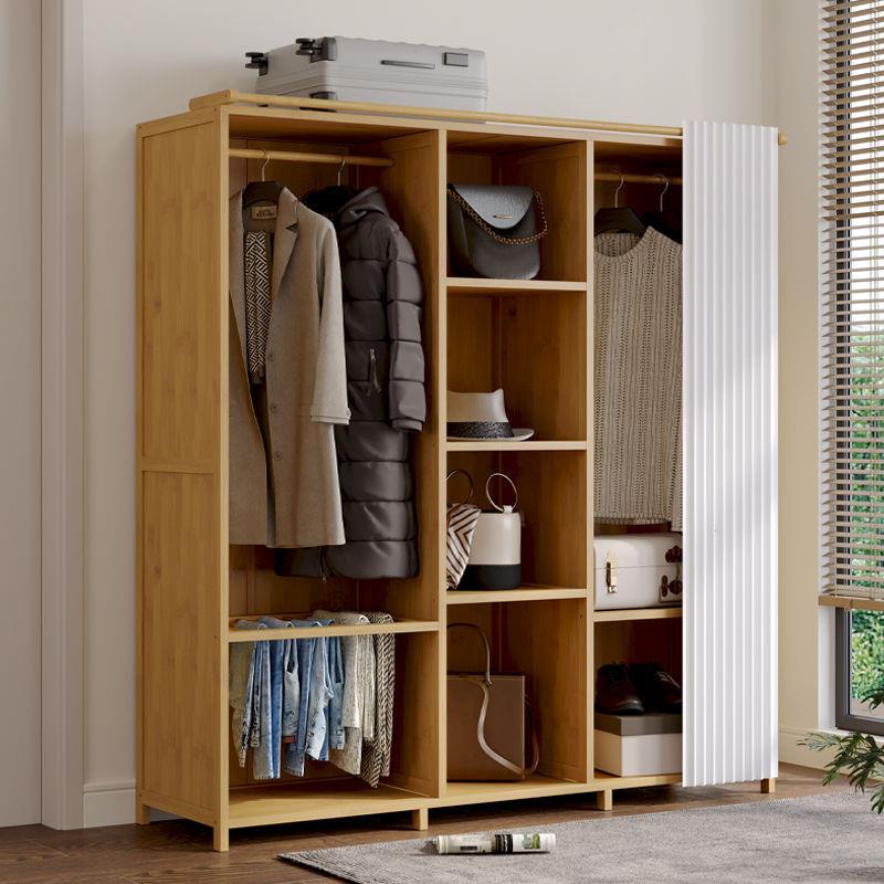 实木衣柜子简易衣柜卧室家用简易组装出租房用结实耐用柜子布衣橱