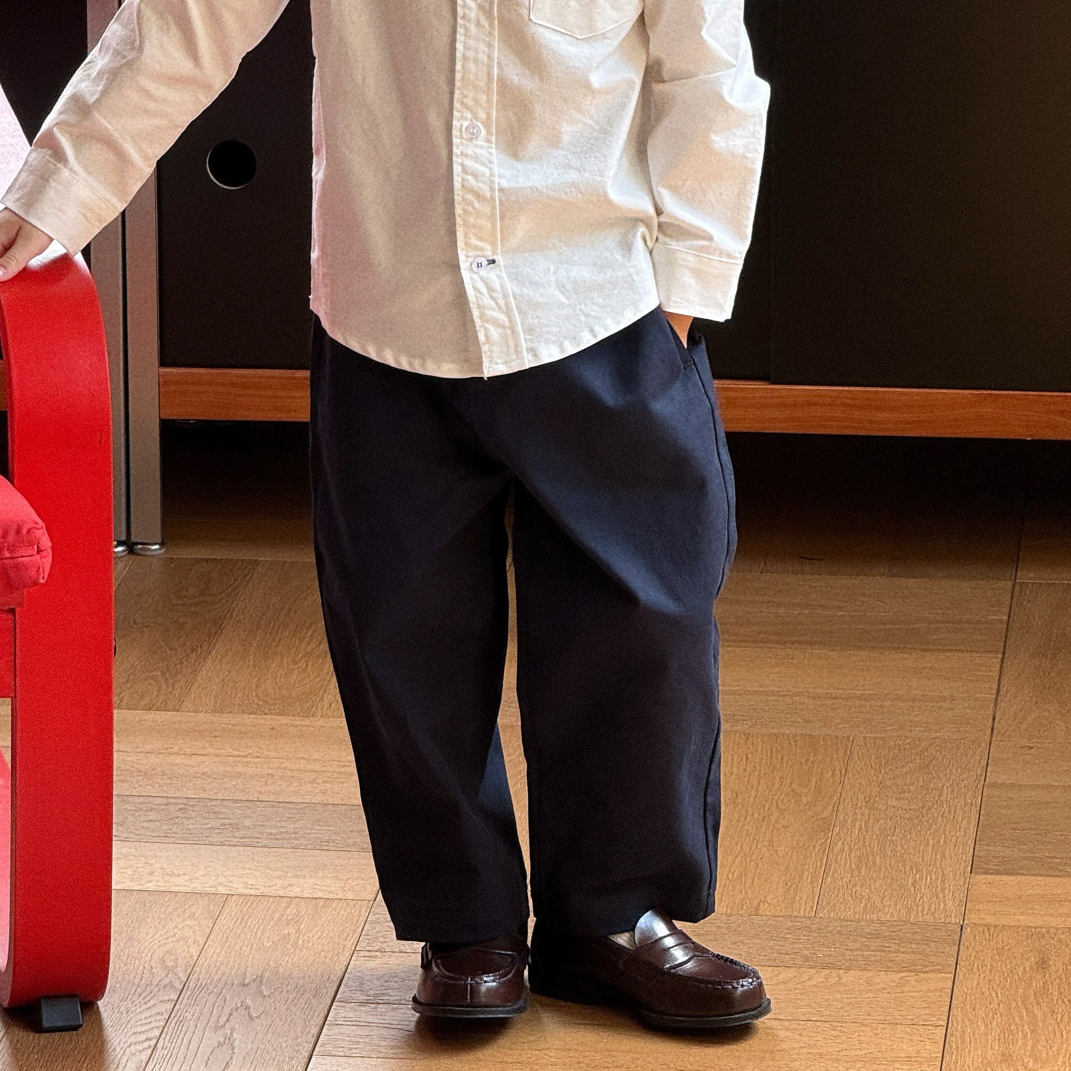 2025新款春季儿童藏青色休闲裤