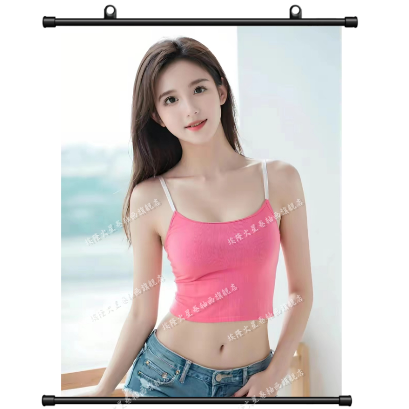 性感美女卷轴挂画家居店铺装饰画