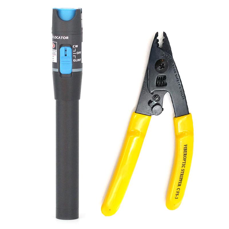 30mW红光笔光纤测试笔 CFS-3三口钳光纤剥线钳冷接工具组合套件